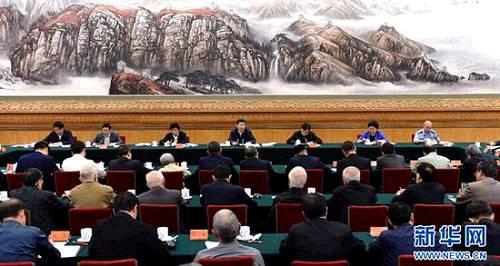 图为：2016年5月17日，中共中央总书记、国家主席、中央军委主席习近平在北京主持召开哲学社会科学工作座谈会并发表重要讲话。
